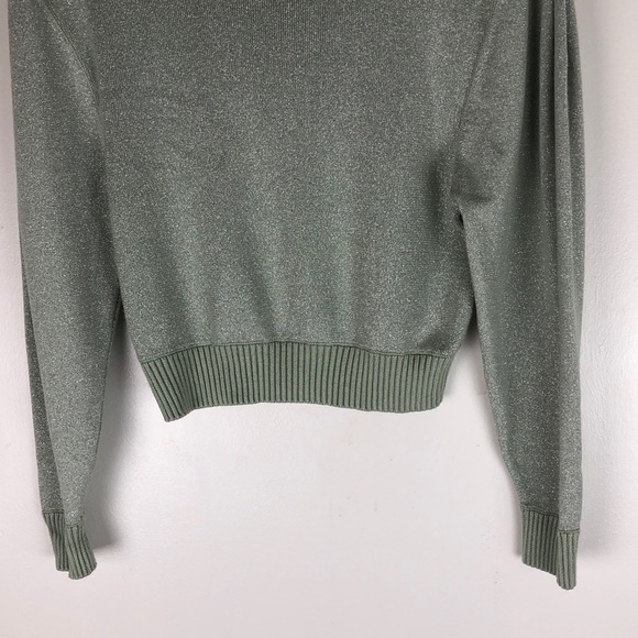 *CLOSET CLOSING* Free People Starry Night Metallic Pullover Sweater Frosted Fern - Picture 9 of 13